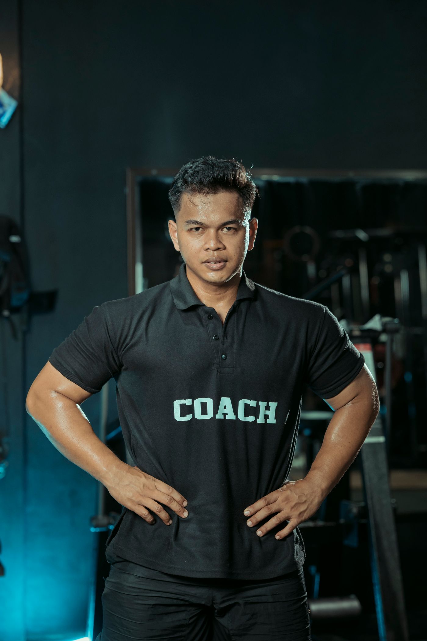 Maxime Roch, coach sportif, en salle